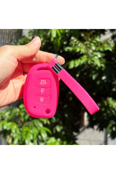 Choice3 مجموعة أغطية مفاتيح السيارة القابلة للطي باللون الوردي لسيارات هيوندا...