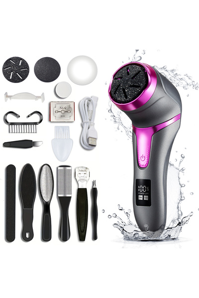 Choice5 مبرد أقدام كهربائي فضي اللون مزود بمكنسة كهربائية لشفط الرقائق، مبرد ...