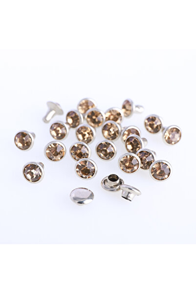 Choice22 6MM Light Colorado Topaz 100Sets 6/8mm Crystal AB Trim Rivets Rhines...