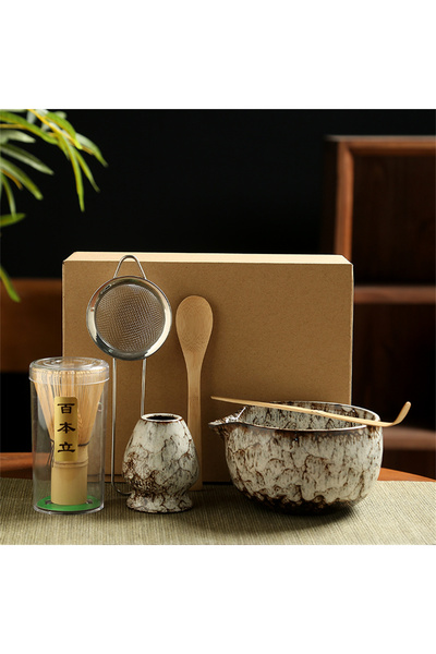 Choice1 White 6pcs 6pcs/Set Japanese Matcha Tea Set iced matcha Kit Bamboo Wh...