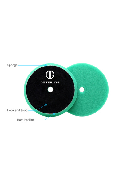 Choice6 قطعتان من وسادات تلميع السيارات الخضراء، مقاس 3 بوصات، مزودة بخطاف وح...
