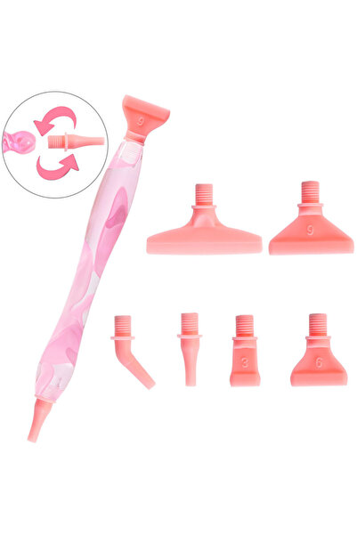 Choice6 pink Diamond Drawing Dot Diamond Pen New Plastic Color Thread Pen Hea...