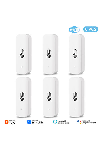 Choice1 6 قطع من مستشعرات درجة الحرارة والرطوبة بتقنية الواي فاي من تويا، جها...