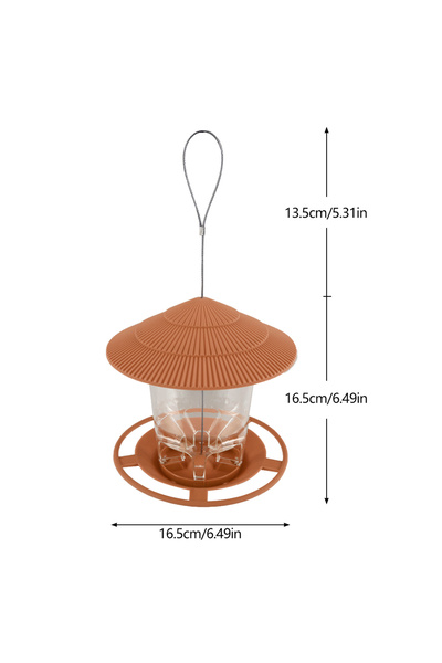 Choice1 brown Garden Gazebo Hanging Wild Bird Feeder Outdoor Container With H...