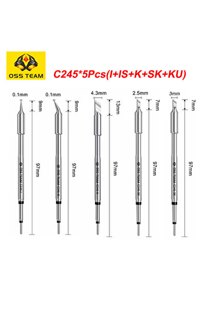 Choice12 رؤوس لحام فائقة الدقة من الفولاذ المقاوم للصدأ (OSS) - 5 قطع C245، ر...