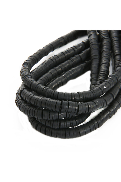 Choice9 6mm Black 6mm 350Pcs Handmade Flat Round Polymer Clay Beads Chip Disk...