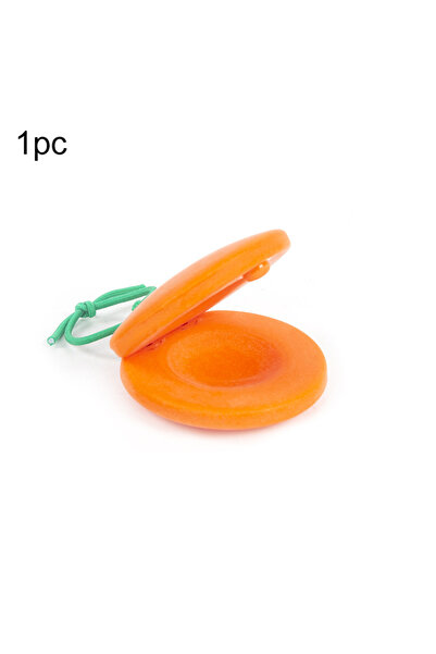 Choice3 كاستنيت موسيقي خشبي برتقالي اللون، قطعة واحدة، آلة إيقاعية، أدوات ترف...