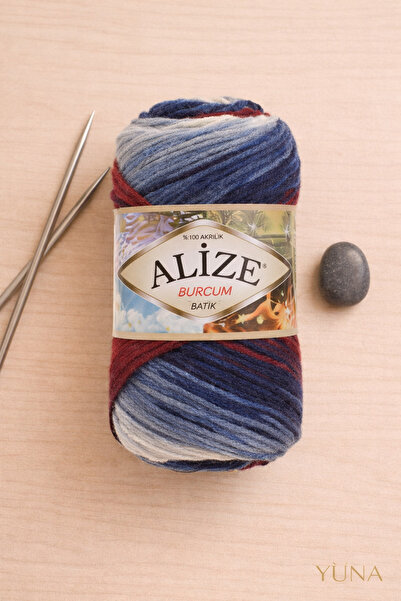 Alize Burcum Batik 2978 Örgü İpi Bebekler İçin Atkı Bere Battaniye Örgü İpi