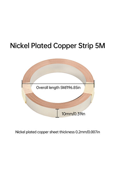 Choice Type B 5M 0.2x10mm 5m/10m T2 Pure Copper Strip/Nickel-Plated Copper St...