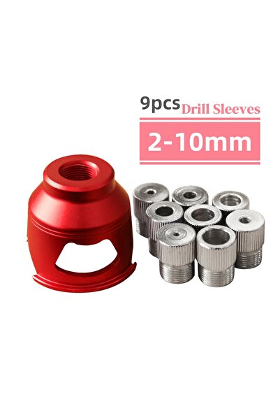 choice2 قطعة واحدة حمراء، غلاف مثقاب 9، دليل مثقاب عمودي، طقم أدوات تثبيت وتد...