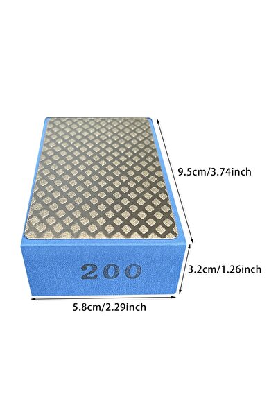 choice2 وسادات تلميع يدوية ماسية زرقاء بشبكة 200، مناسبة لتلميع البلاط والزجا...