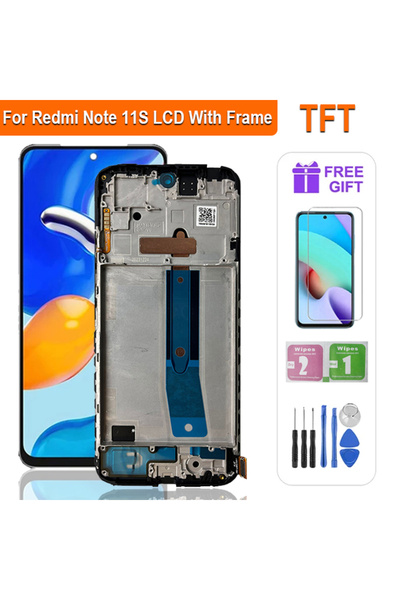 choice2 شاشة LCD نوع Super AMOLED مع إطار W من نوع TFT لهاتف Redmi Note 11، ش...