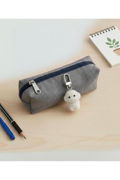 Winy Concept Tüylü Köpek Peluş Anahtarlık - Sevimli Beyaz Köpek Figürlü Çanta...