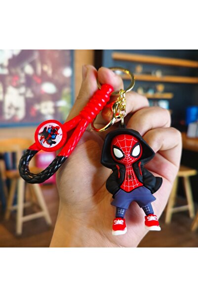 Choice3 سلسلة مفاتيح سوداء من مارفل سبايدرمان، شخصية كرتونية، أبطال خارقون وس...