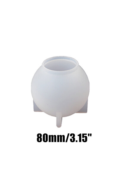 choice2 80mm DIY One-piece Spherical Crystal Epoxy Resin Mold Dry Flower Sphe...