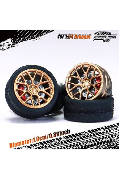 Choice25 عجلات سيارة نموذجية من البرونز من كيكارمود بمقياس 1/64 مزودة بنظام A...