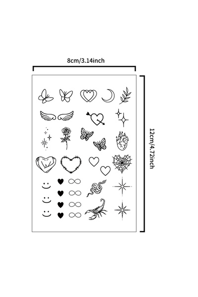 Choice5 KJ165 Small Pattern Waterproof Temporary Tattoo Stickers, Long-lastin...