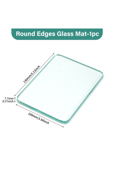 Choice3 Round Edges-1pc WUTA Leather Burnisher Craft Tools Clear Tempered Gla...