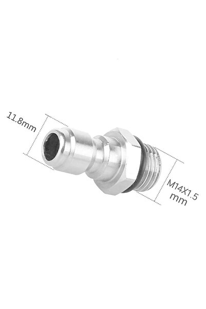Choice1 Light Grey 1/4 Quick Release Connector 14mm Male Thread to 1/4 inch A...