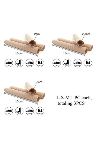 Choice3 واقيات أصابع القدم من الجل المرن بألياف مرنة y518B-LMS-3pcs - أغطية أ...