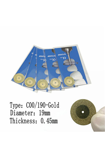 Choice10 C00-190-ذهبي-5 قطع، 5 قطع من أقراص الماس السنية، قرص قطع مزدوج الجوا...