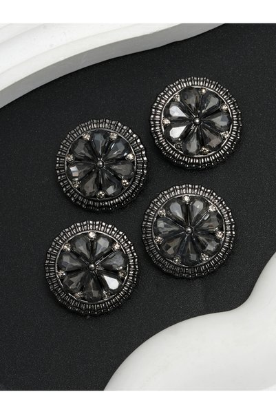 Choice 20MM-4pcs Black 4PCS/ Large Rhinestone Luxury Butt Of Clothing Red Gol...