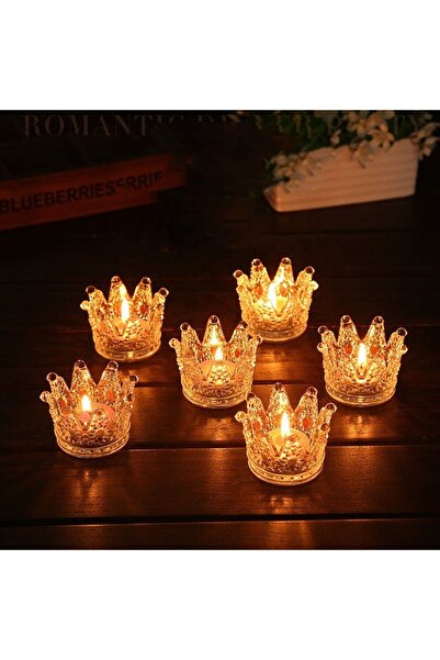 Afaq Glass candlesticks, 6 pieces