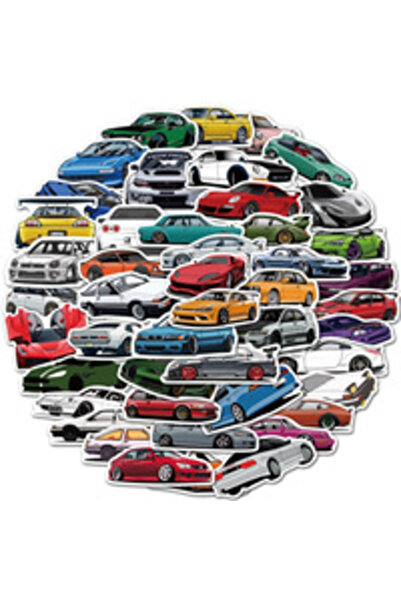 choice2 50 قطعة أو 100 قطعة من ملصقات سيارات السباق اليابانية الكرتونية، ملصق...