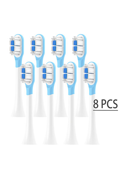 Choice1 8 BJ white 8pcs Replacement Toothbrush Heads for MIJIA T301/T302/T501...