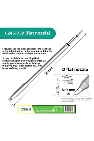 Choice12 رأس مكواة لحام C245-759 C245، محطة لحام عالمية عالية الطاقة، مقبض T2...