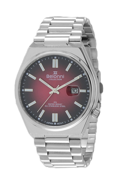 Belonni Collection Erkek Kol Saati Çelik Kordon Takvimli Şık Tasarım 3 ATM Su...