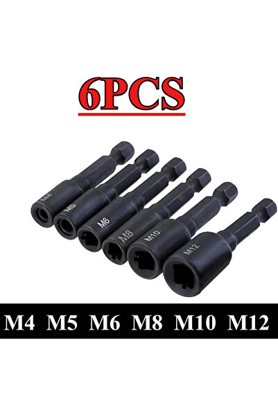 Choice6 6pcs Tap Socket 8/7/6PCS Tap Die Sket Adapter 1/4 '' Hex Shank Machin...