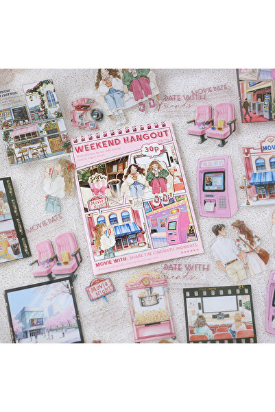 Choice3 مجموعة ملصقات تزيينية من مادة PET مكونة من 30 قطعة، ملصقات جاهزة للتد...