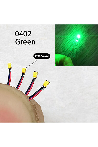 Choice6 0402 أخضر 40 قطعة/مجموعة 0402 0603 0805 1206 سلك LED SMD لقطارات النم...