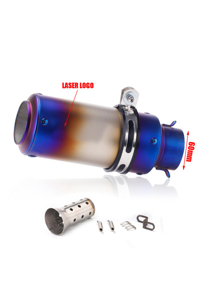 Choice22 A24-60mm Universal 51/60mm motorcycle sc exhaust inox muffler carbon...