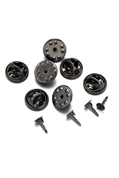 Choice15 200 Pieces Gun Black Set 200Pcs Butterfly Clutch with Blank Pins Bac...