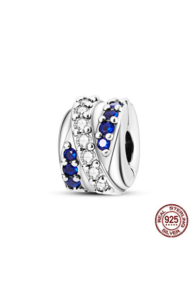 Choice12 KJC584 925 Silver Colorful Zircon Stars Butterfly Safety Buckle Sepa...