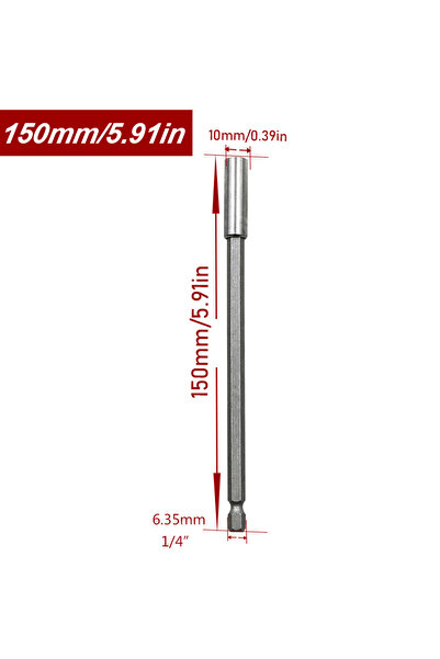 Choice3 150mm 1pc/3pcs 1/4" Hex Shank Screwdriver Bit Holder Magnetic Extensi...