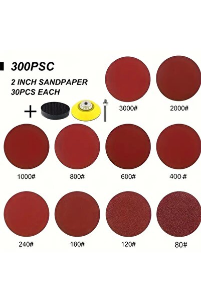 Choice1 300 قطعة 50/100/300 قطعة من مجموعة صنفرة مثقاب مقاس 2 بوصة مع لوحة خل...