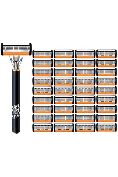 Choice4 ماكينة حلاقة يدوية آمنة للرجال والنساء، بمقبض واحد و36 شفرة، مصنوعة م...