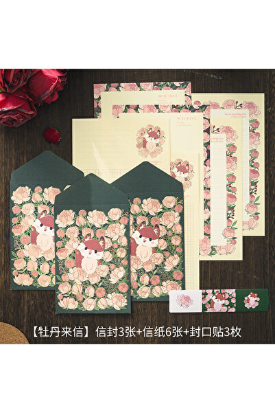 Choice7 ورق بحجم 6 بوصات + 3 أظرف مجموعة أدوات تخطيط وقرطاسية ورق كتابة للتهنئة