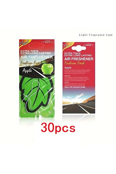 Choice5 30 قطعة من معطر جو السيارة الأخضر، 3-60 قطعة، ورق معطر طبيعي برائحة ا...