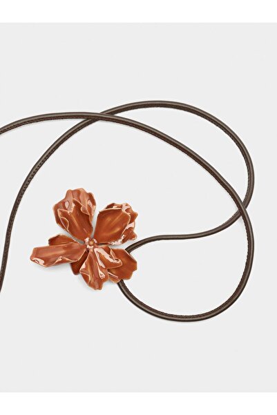 PARFOIS Mineli Çiçekli İpli Kolye