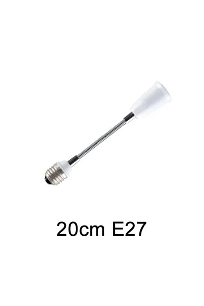 Choice4 وصلة تمديد مرنة بطول 20 سم من قاعدة E27 إلى E27، حامل مصباح بقاعدة دو...