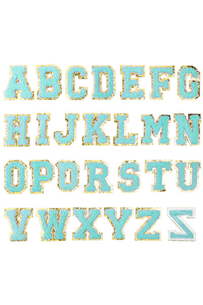 Choice12 blue (Iron-On) 26pcs/lot Color Letter Patches Embroidery Alphabet Ir...