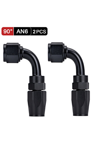 Choice15 قطعتان من وصلات خرطوم الزيت والوقود الدوارة بزاوية 90 درجة، مقاس AN6...