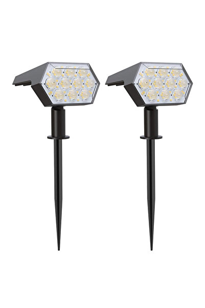 Choice3 400W 2 PCS Cold Light Solar Lights Outdoor 92 LED Solar Spot Lights O...