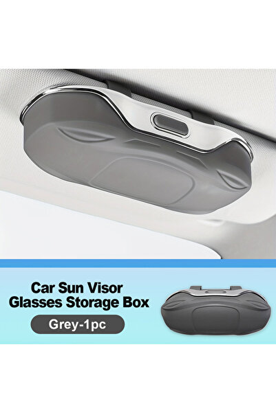 Choice1 صندوق نظارات سيارة رمادي اللون، حامل نظارات شمسية محمول للسيارة، حامل...