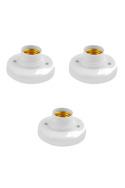 choice2 حامل مصباح APWIKOGER ثلاثي القطع E27، غطاء لولبي، مصباح سقف أبيض متعد...