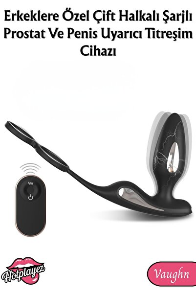 Erkeklere Özel Çift Halkalı Şarjlı Ve Penis Uyarıcı Titreşim Cihazı